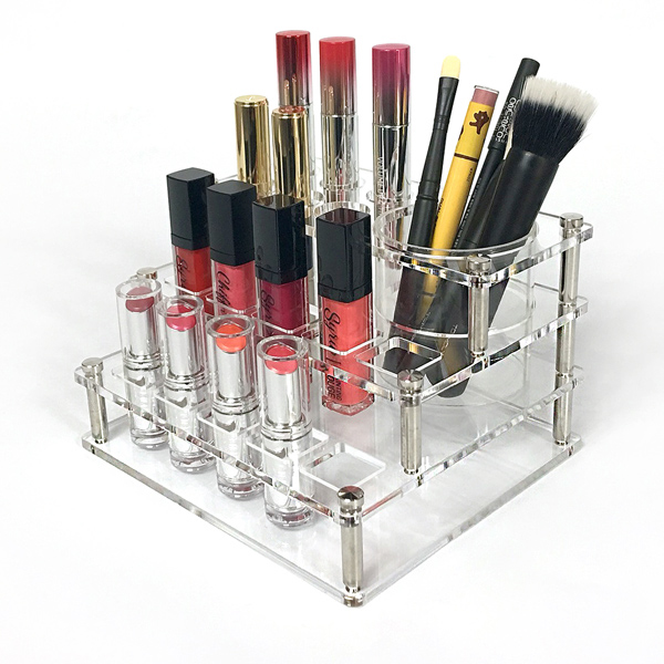 아크릴 화장품 정리함 3단  다용도꽂이 정리대 (JM304)