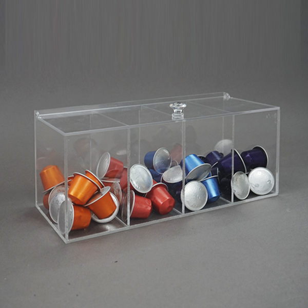 큐브 상자 칸막이4칸 커피 캡슐 보관함 DC0024 네스프레소 호환용