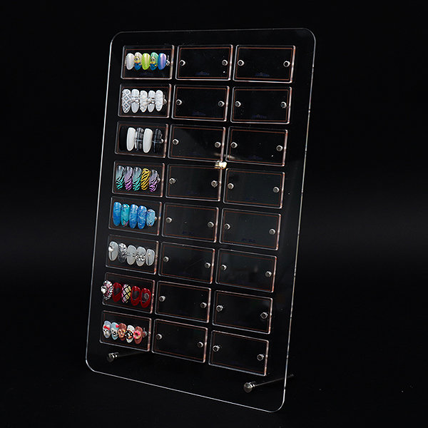 투명 아크릴 네일 자석아트판 팁 보드 3칸 JM703