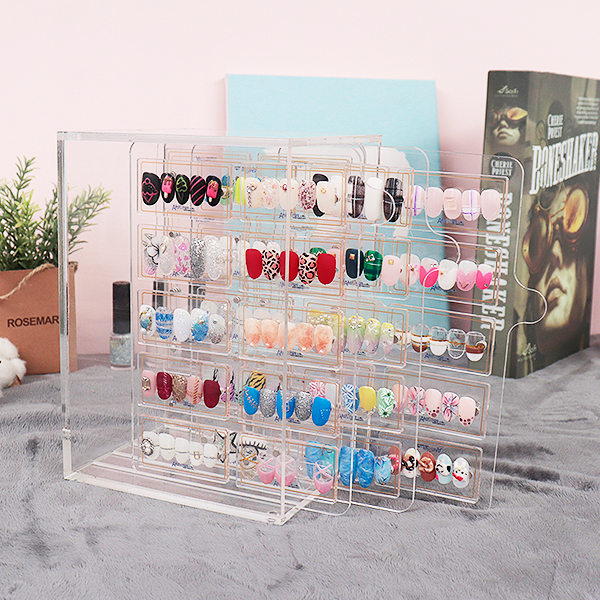 투명 아크릴 네일 자석아트판 디스플레이 랙 3칸 JM723