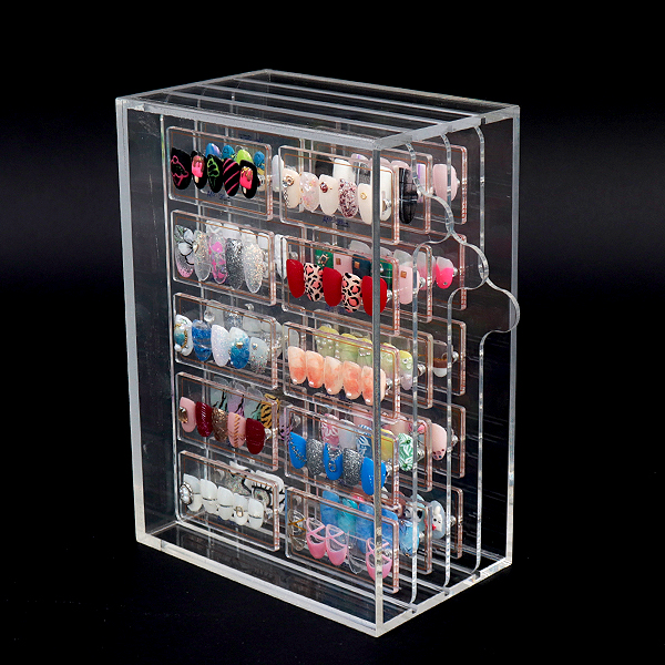 투명 아크릴 네일 자석아트판 디스플레이 랙 3칸 JM723