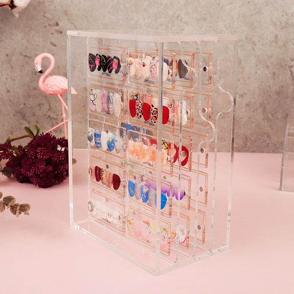 투명 아크릴 네일 자석아트판 디스플레이 랙 3칸 JM723