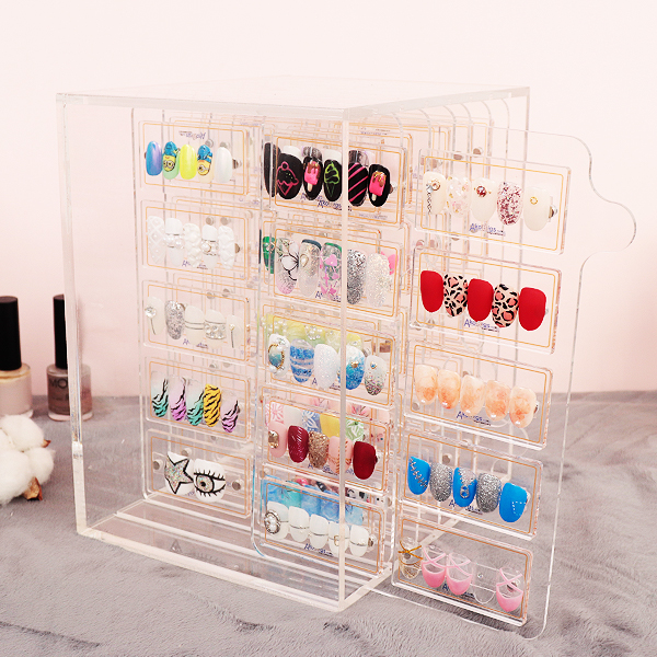 투명 아크릴 네일 자석아트판 디스플레이 랙 7칸 JM727