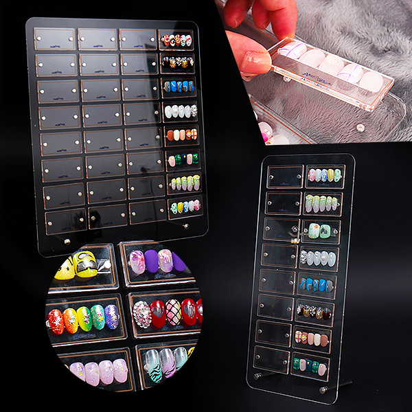 투명 아크릴 네일 자석아트판 팁 보드 랙네일아트 용품 전시