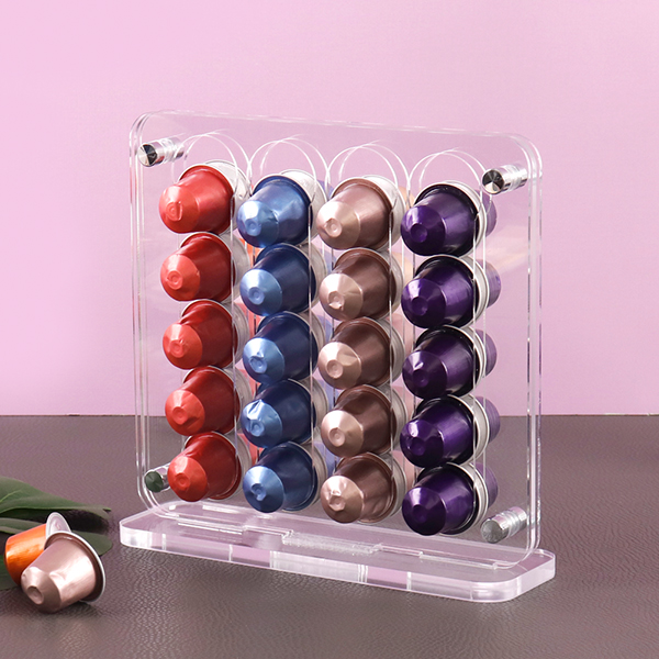 아크릴 투명 스탠드 커피캡슐 디스펜서 홀더 네스프레소 호환용 보관함