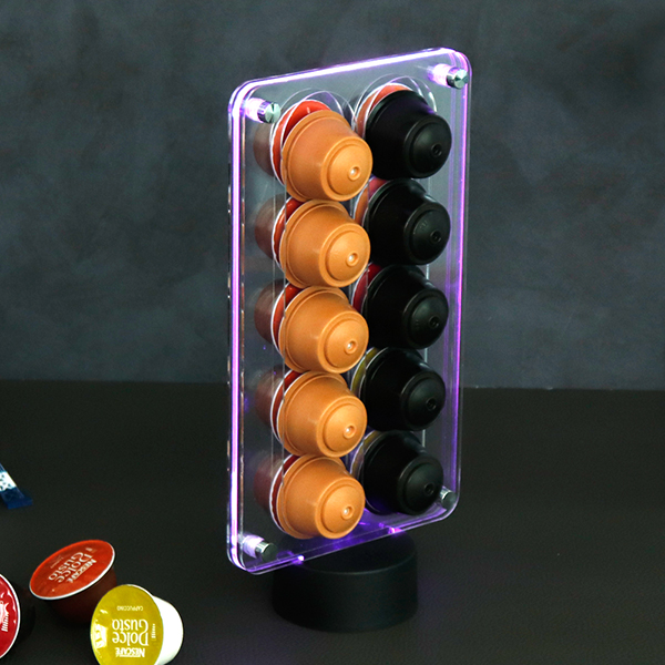 LED 아크릴 투명 스탠드 디스펜서 홀더 보관함돌체구스토 호환용 커피캡슐