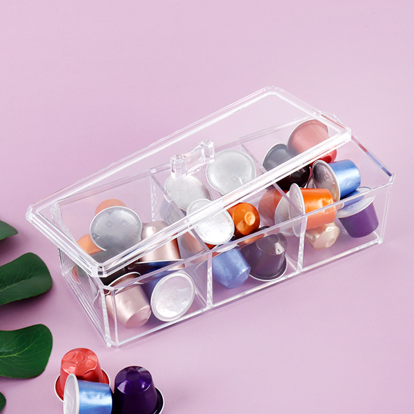 커피캡슐 칸막이 보관함 3칸 JP1161 캡슐 투명상자