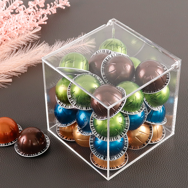 큐브15 일체형 덮개상자  수납 보관함버츄오 캡슐커피 호환용 보관함