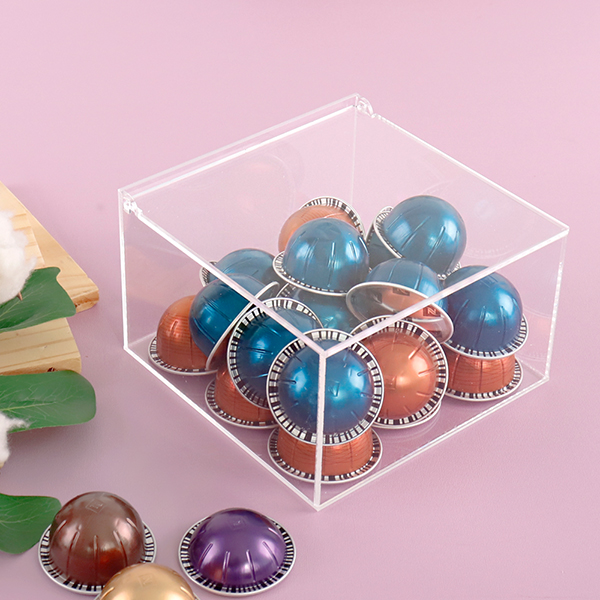 모던17 일체형 덮개상자 커피캡슐 아크릴 수납상자 버츄오 캡슐커피 호환용 보관함