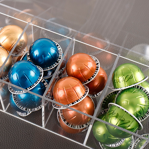 4칸 칸막이 커피캡슐 아크릴상자 케이스 버츄오 캡슐커피 호환용 보관함