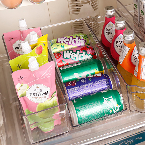 냉장고 정리트레이 모던 수납통 저안트레이 보관케이스 투명 냉장실