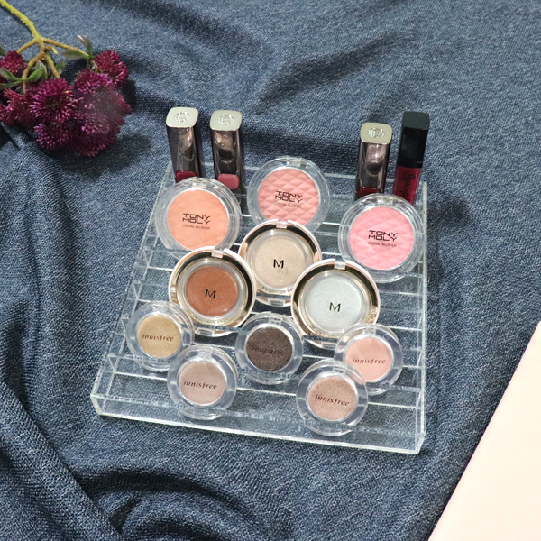 아크릴 아이섀도우 정리대  립스틱 정리 트레이 화장품 메이크업