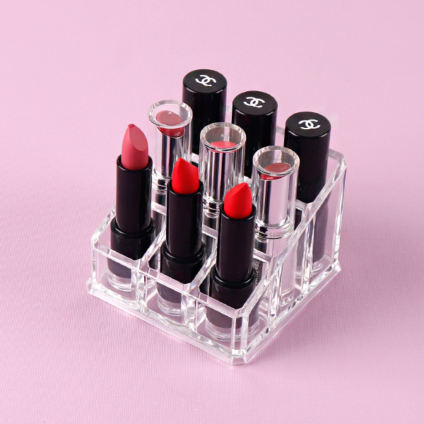 립스틱 정리함 9구 투명 화장품 정리대 립 보관함 진열대