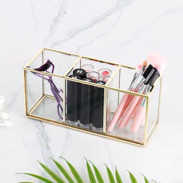 골드프레임 오거나이저 립스틱 브러쉬 수납 꽂이
