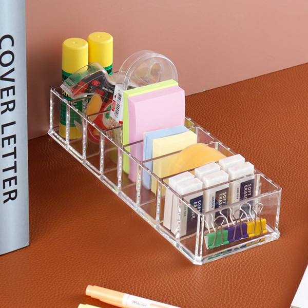 책상정리 보관함 투명 칸막이 데스크 용품 수납함