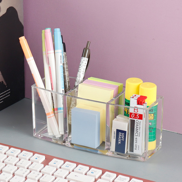 책상정리함 오거나이저 연필꽂이 투명 칸막이 보관함