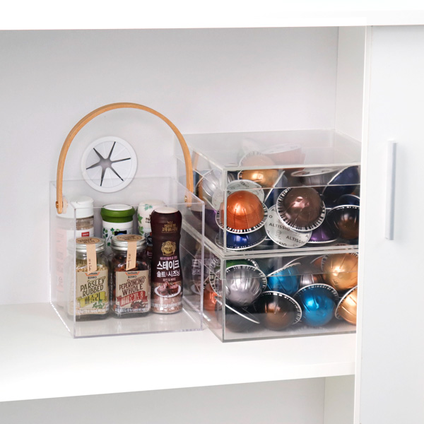 손잡이 미니 수납정리함 장난감 소품 보관함