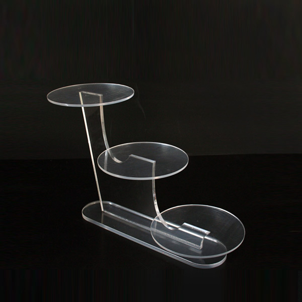 아크릴원형선반 (3단)480x310mm 원지름:20cm