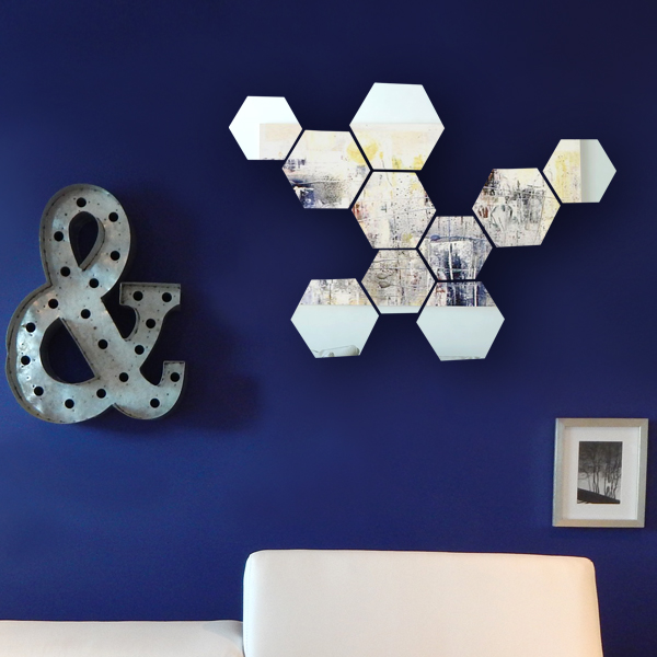 아크릴 육각 안전거울 부착식