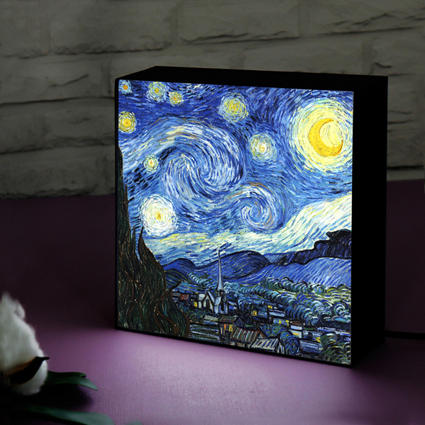 LED 명화 정사각 무드등 DF0250 UV인쇄 수유등 수면등 취침등