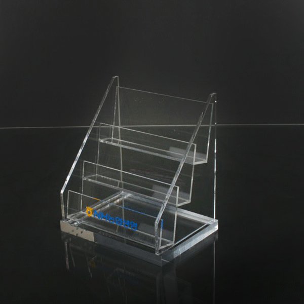 아크릴 리플렛꽂이(3단) 180x130x180mm 3T 홍보물 거치대 DD3018