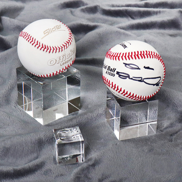 야구공 사인볼 진열대기념볼 크리스탈 투명 유리 스탠드