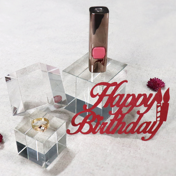 투명 크리스탈 상품진열 받침대 제품거치대