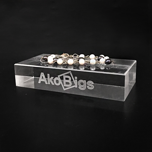 스테이지 사각 블럭 레이저마킹 아크릴 받침대 (LDP1030) 100x50x30mm