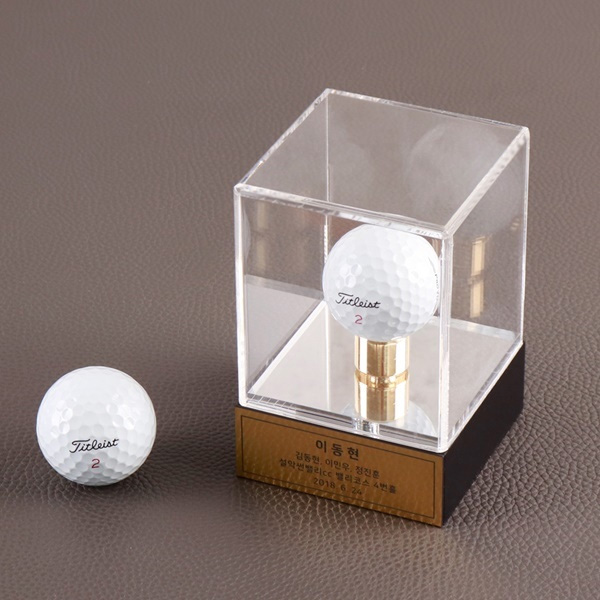 골프공 홀인원 케이스 투명 아크릴 사각 소 골프용품 인테리어 보관