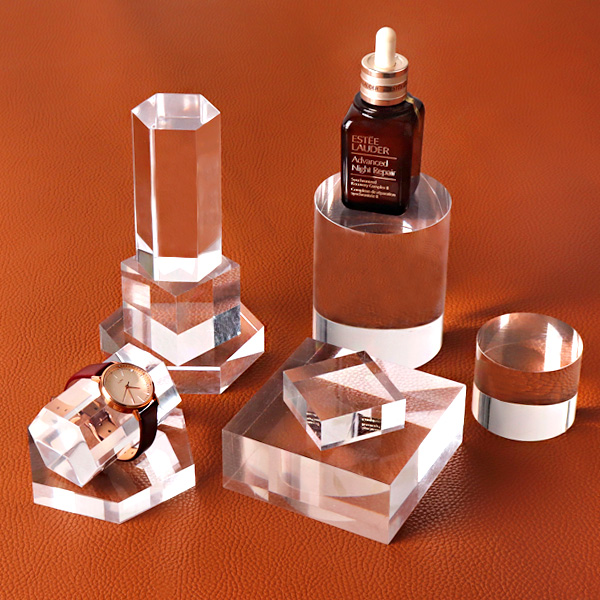 스테이지 블럭 아크릴 받침대 악세사리 소품진열대 투명 전시대