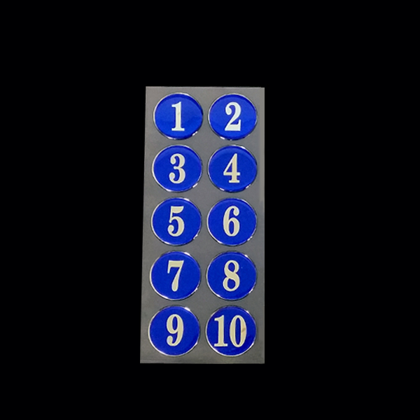 번호 스티커 (소)  에폭시 스티커 지름 35mm