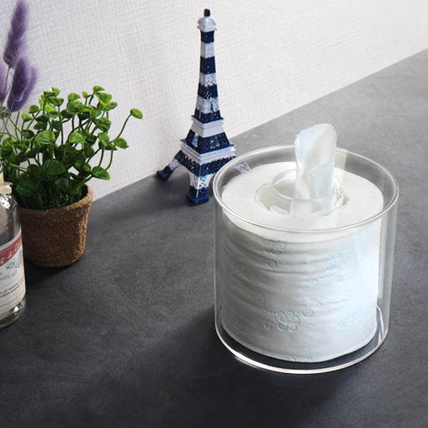 두루마리 휴지케이스 롤케이스 원형 투명