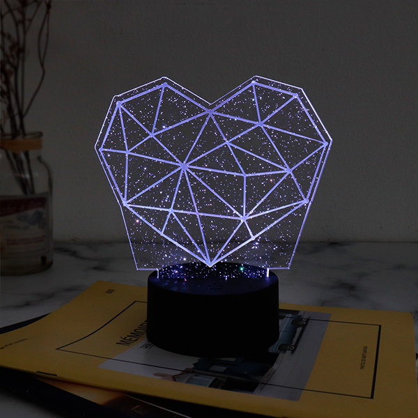 펄아크릴 LED 하트 무드등 수유등 수면등 취침등 탁상조명 데코용품