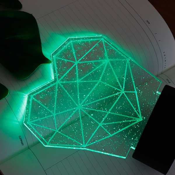 펄아크릴 LED 하트 무드등 수유등 수면등 취침등 탁상조명 데코용품