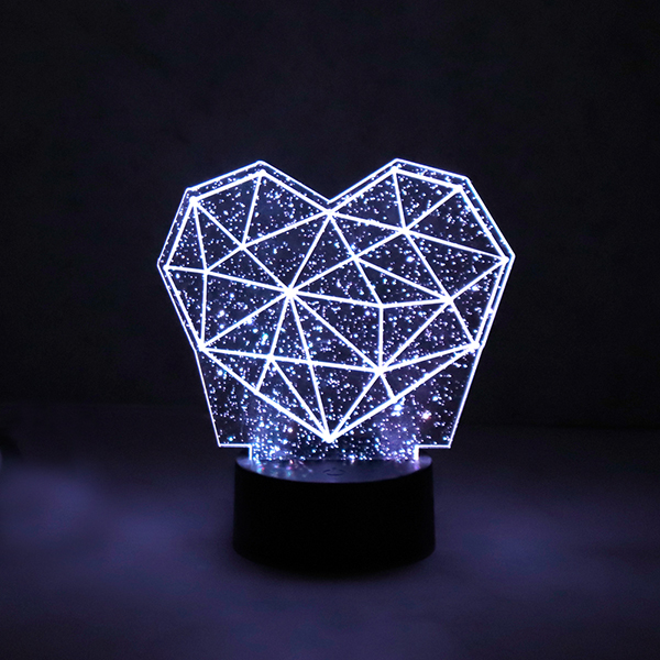 펄아크릴 LED 하트 무드등 수유등 수면등 취침등 탁상조명 데코용품