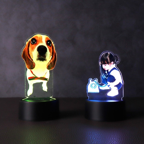 아크릴 LED 포토 등신대 미니액자 추억사진 실물 사진 인테리어