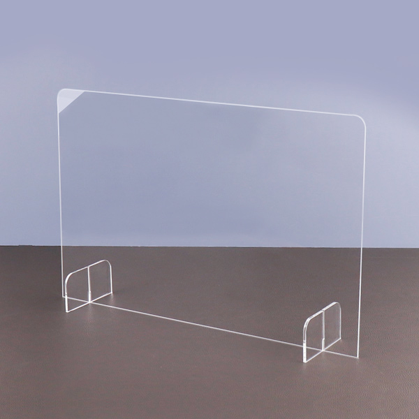 투명 아크릴판 가림막 책상 칸막이 이동식 차단막 테이블 (고정지지대 포함)