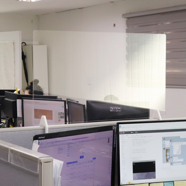 아크릴 투명 가림막 파티션 40cm 비말 차단막 민원실 사무실