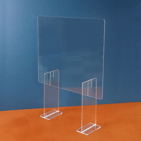 아크릴 투명 칸막이 약국용 테이블 가림막 받침대용 비말 차단막 계산대 식당