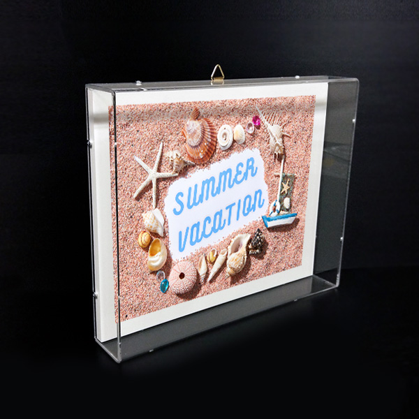 아크릴 입체액자 종이 A5용 21.7x15.5x6cm 두께3mm