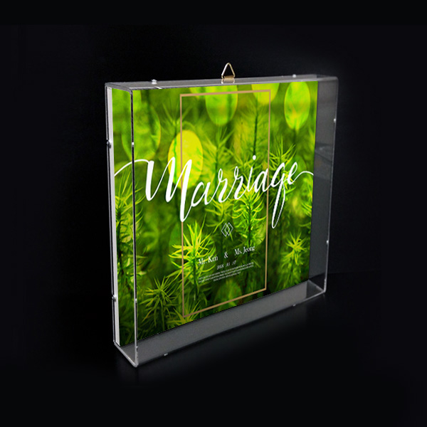 아크릴 입체액자 정사각사이즈39.0x39.0x6cm 두께 3mm