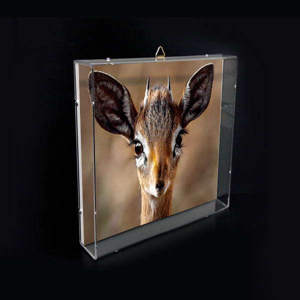 아크릴 입체액자 정사각사이즈200 20.7x20.7x6cm 두께 3mm