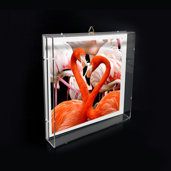 아크릴 입체액자 정사각사이즈250 25.7x25.7x6cm 두께 3mm