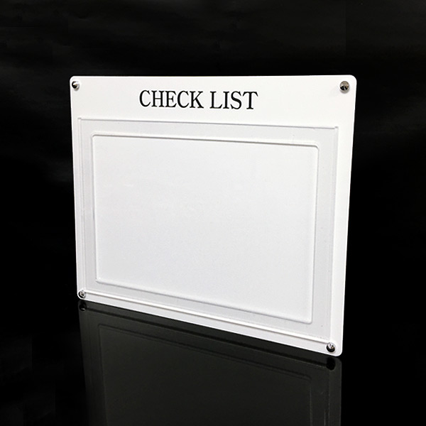 아크릴 체크리스트 A3 가로 470 x 387mm 점검표 꽂이(백색)