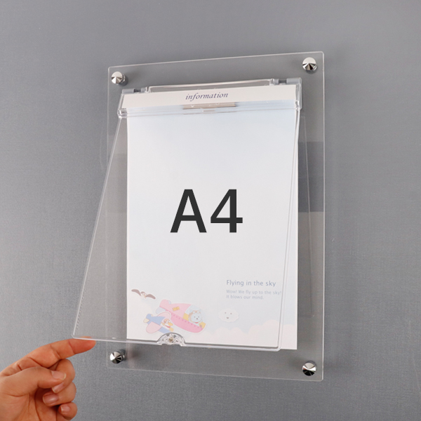 A4 아크릴 안내 게시판 27x38cm 덮개 1개 LNB1103