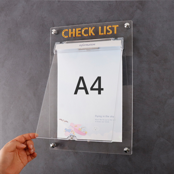 A4 아크릴 안내 게시판 27 x 40cm 덮개 1개 LNB1113
