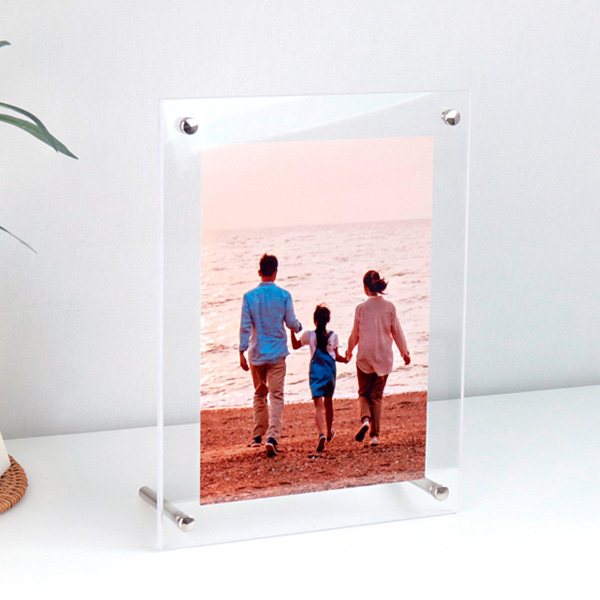 탁상볼트형 아크릴액자 (A5-가로세로겸용) 19.8 x 26cm 두께 3+3mm