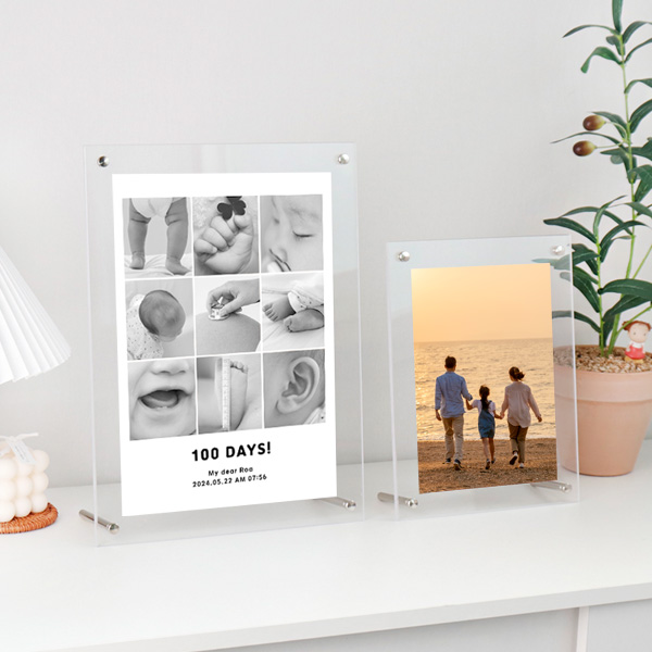 아크릴 탁상 볼트 액자 포토테이블 스탠드 사진 인테리어 가로세로겸용