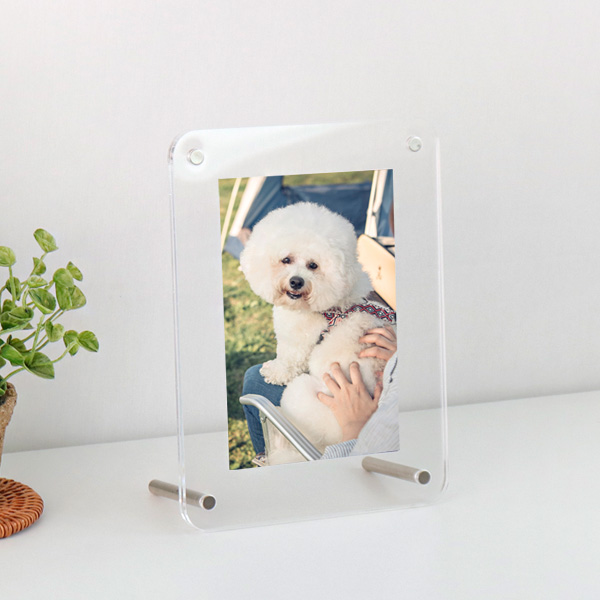 아크릴 탁상 자석볼트 액자 16x21cm (4R-세로) 두께 3mm+3mm 4x6