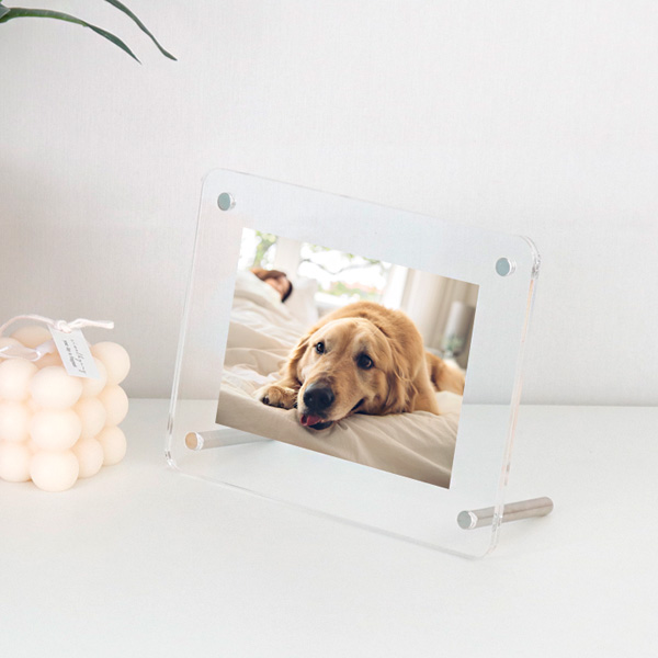 아크릴 탁상자석볼트 액자 (3R-가로) 18 x 14cm두께 3mm+3mm 3&times;5